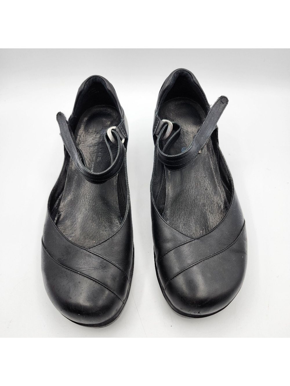 Aravon by New Balance Elegant Black Leather Maya Mary Janes Sz 9EE